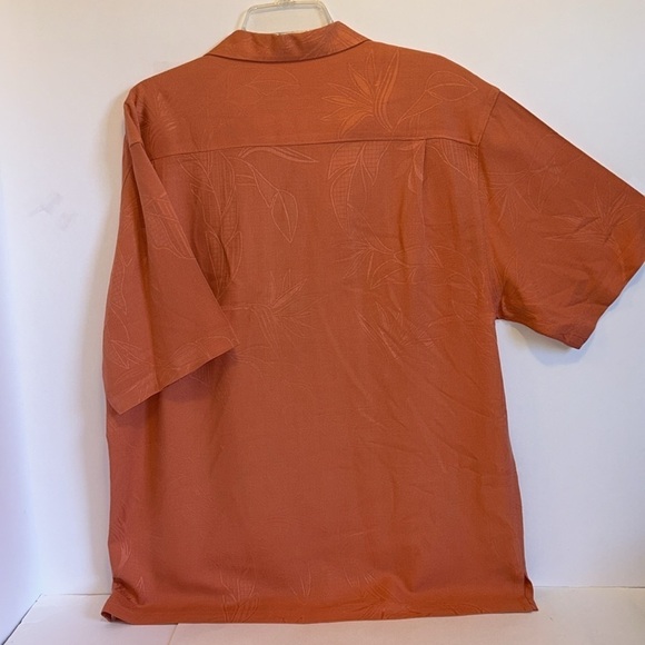 Tommy Bahama Soft Coral Bird of Paradise Silk Button Down Shirt Men’s Large - Picture 7 of 8